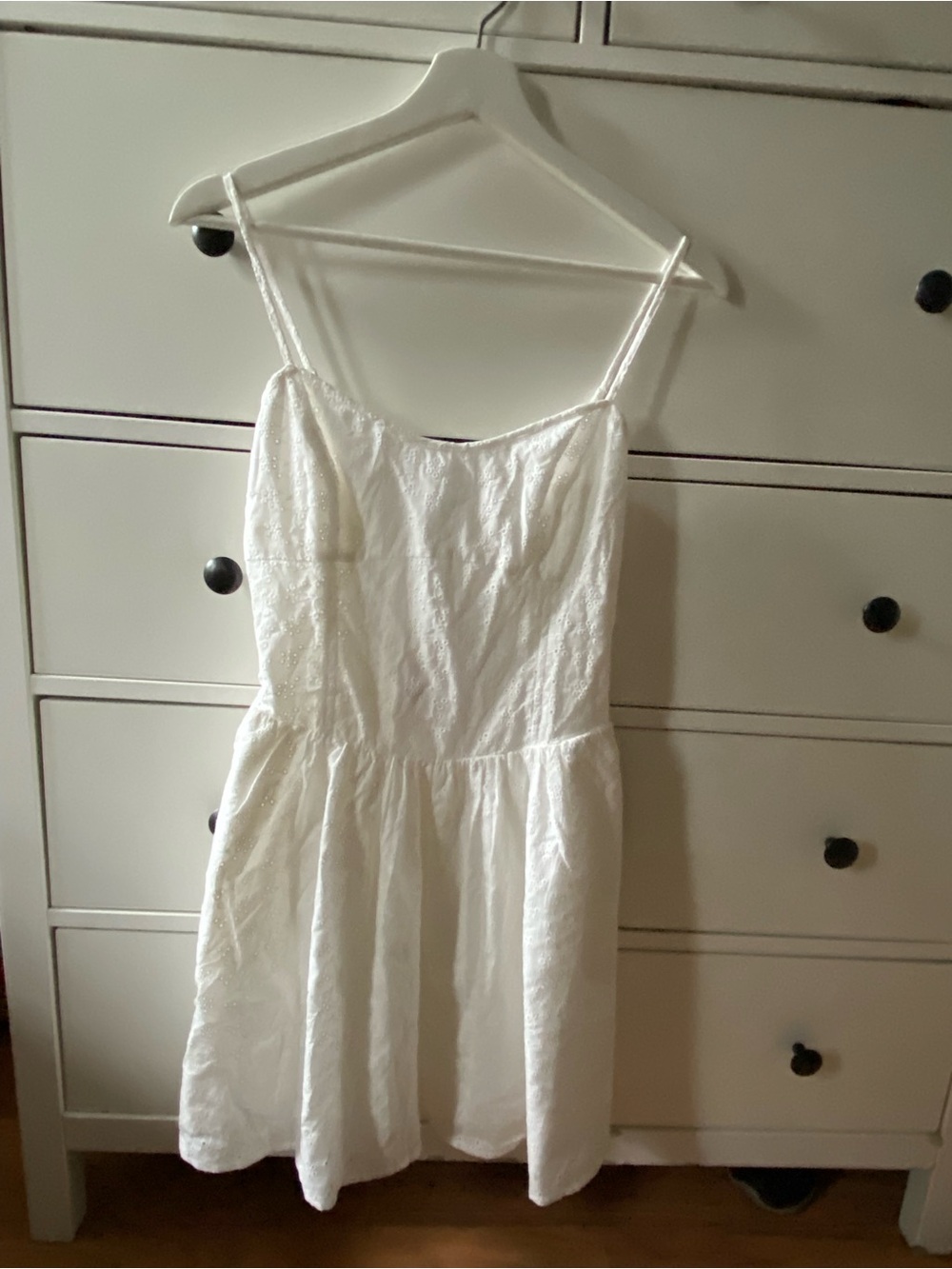 Charles Henry White Eyelet Smocked Sun Dress